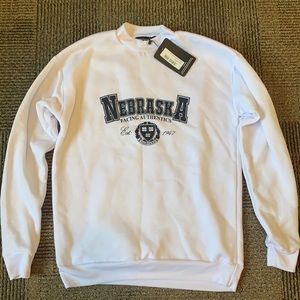 White Nebraska sweatshirt, size S